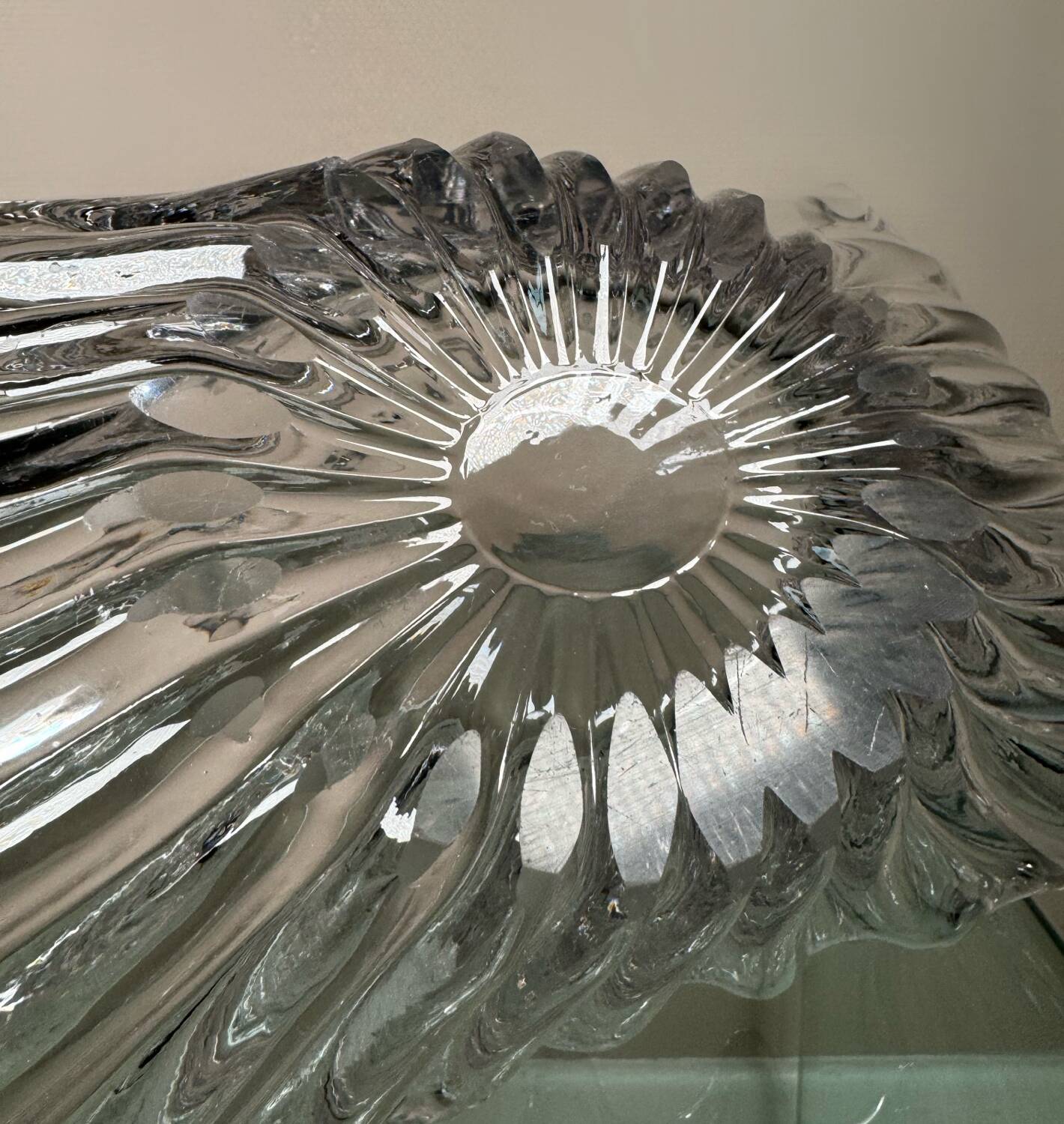 Large crystal fruit bowl from the 60s