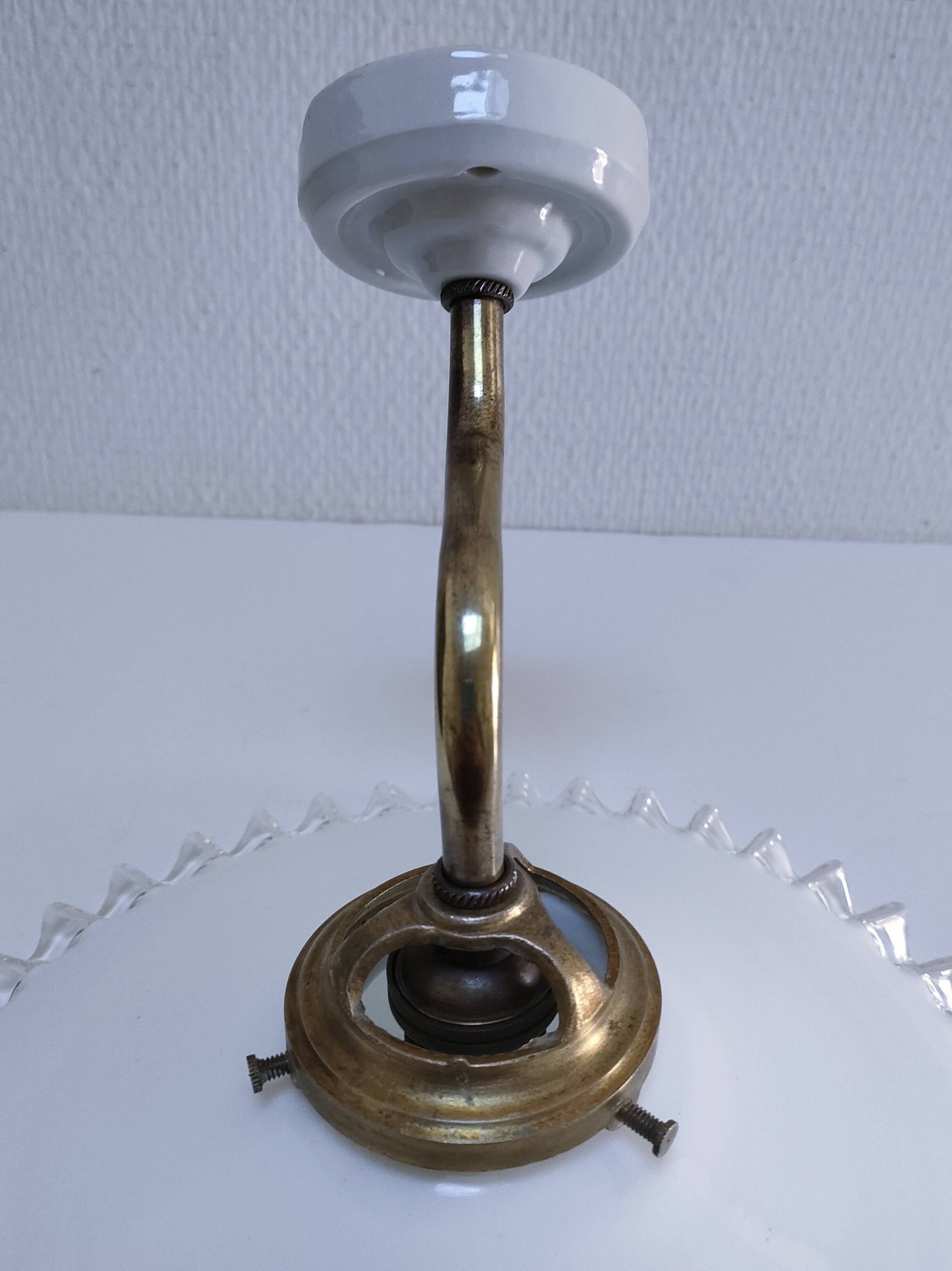 opaline bronze brass porcelain wall light early 20th century