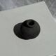 Minuscule black round pot in Indonesian terracotta H7 D7
