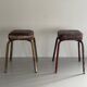 Paire de tabourets en simili-cuir, 1970, Allemagne