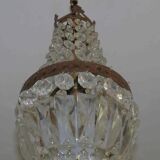 Suspension chandelier with metal and glass grapevines manufactured 60's / 70's