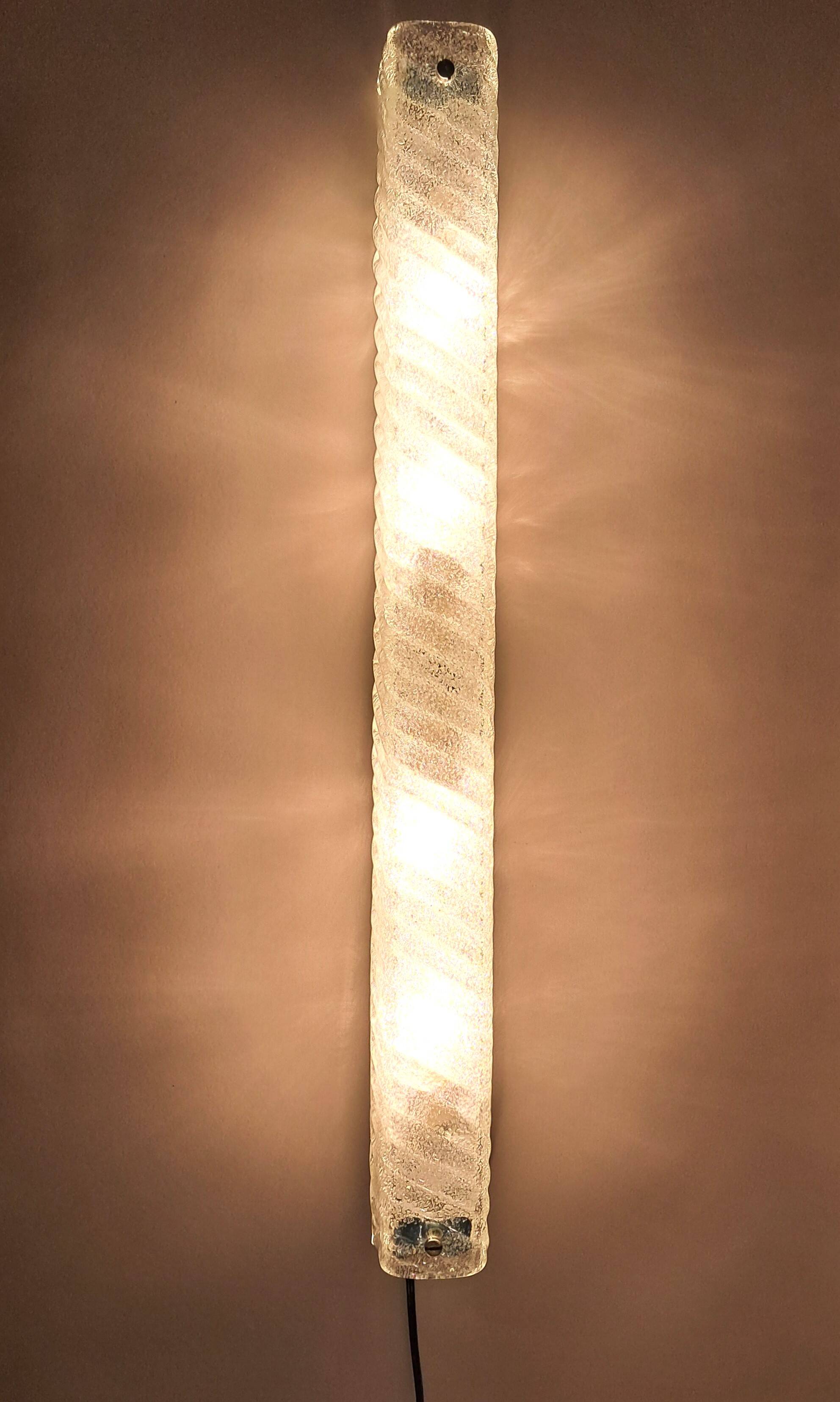 Large Eglo 4-light Murano glass wall lamp, Austria 1970s Vintage.