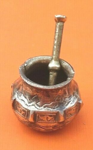 Mortar / Ancient Pestle of Apothecary Bronze decorated