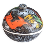 Vallauris candy box in fat lava-style glazed ceramic