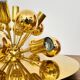 Set of 2 Amazing Golden Sputnik Wall or Flush Lamps by Cosack