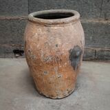 Pot ancien en terre cuite orange