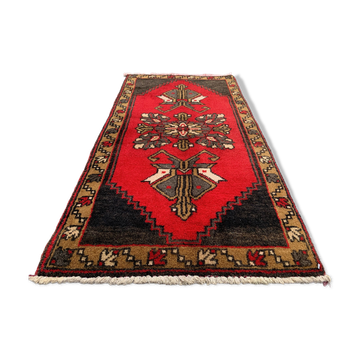Small Vintage Turkish Rug 104x52 cm, Short Runner, Tribal, Shabby Chic