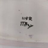 Italian ceramic glossy aubergine bowl – 1960s