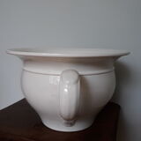 Enamelled earthenware pot with badonviller handle 30s