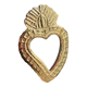 Brass heart mirror type ex-voto habibi