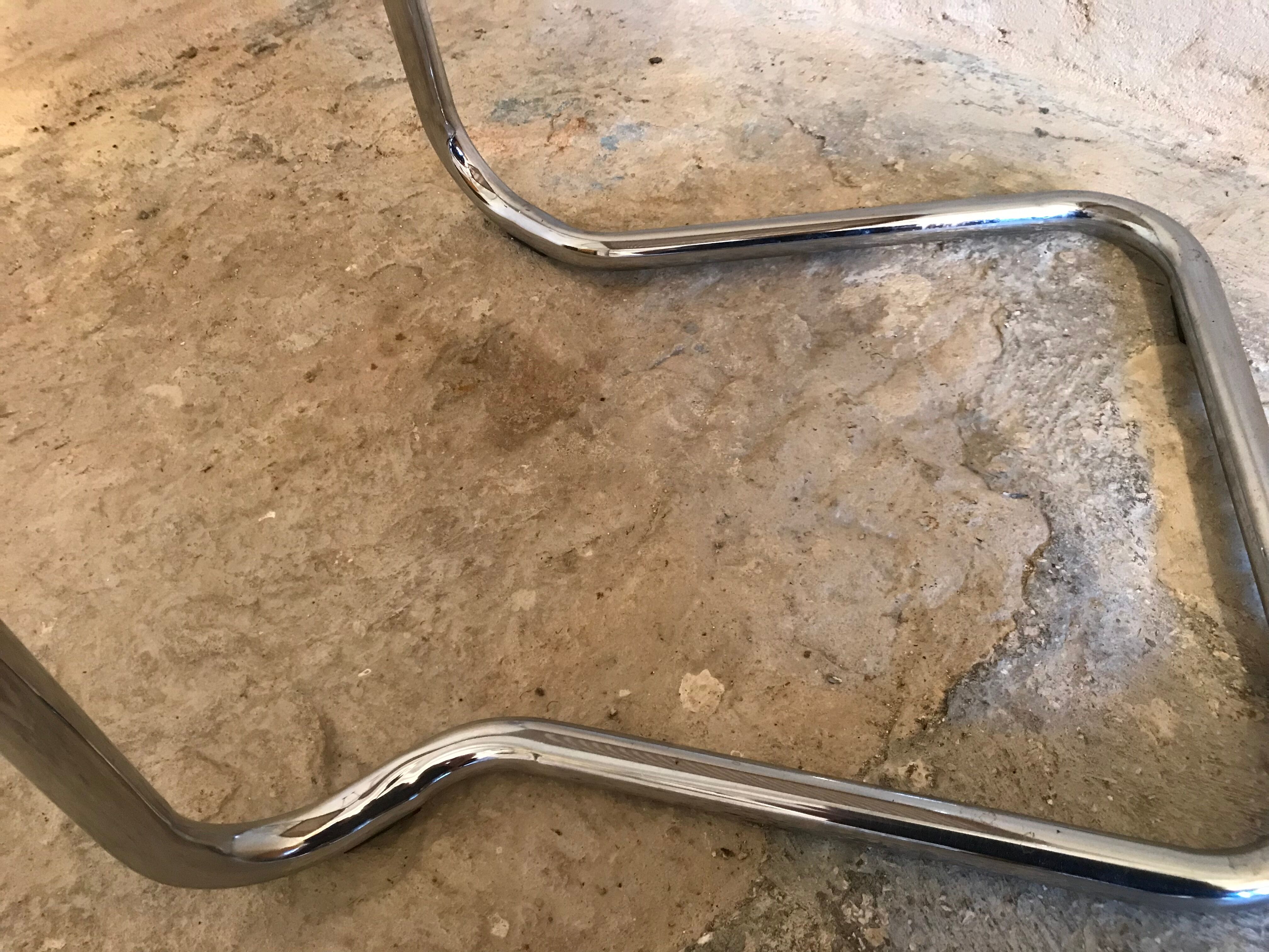 Vintage cantilever chair and chrome cantilever base