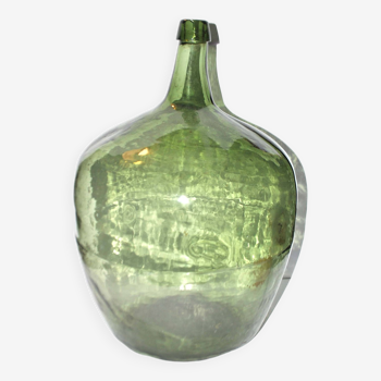 Grande bonbonne dame-jeanne 25l bouteille en verre vert h52cm