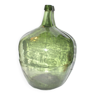Grande bonbonne dame-jeanne 25l bouteille en verre vert h52cm