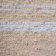 Tapis artisanal tissé main en coton recyclé - Crème et blanc