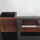 Vintage pocket trays in rosewood and brass – style A