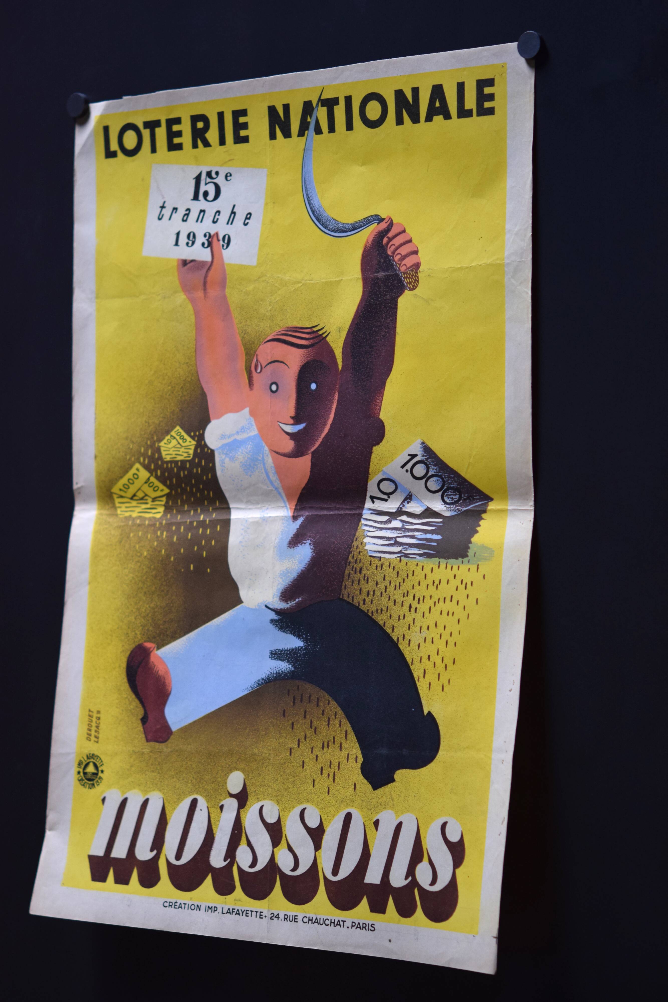 Affiche loterie nationale 1939 « Moisson »