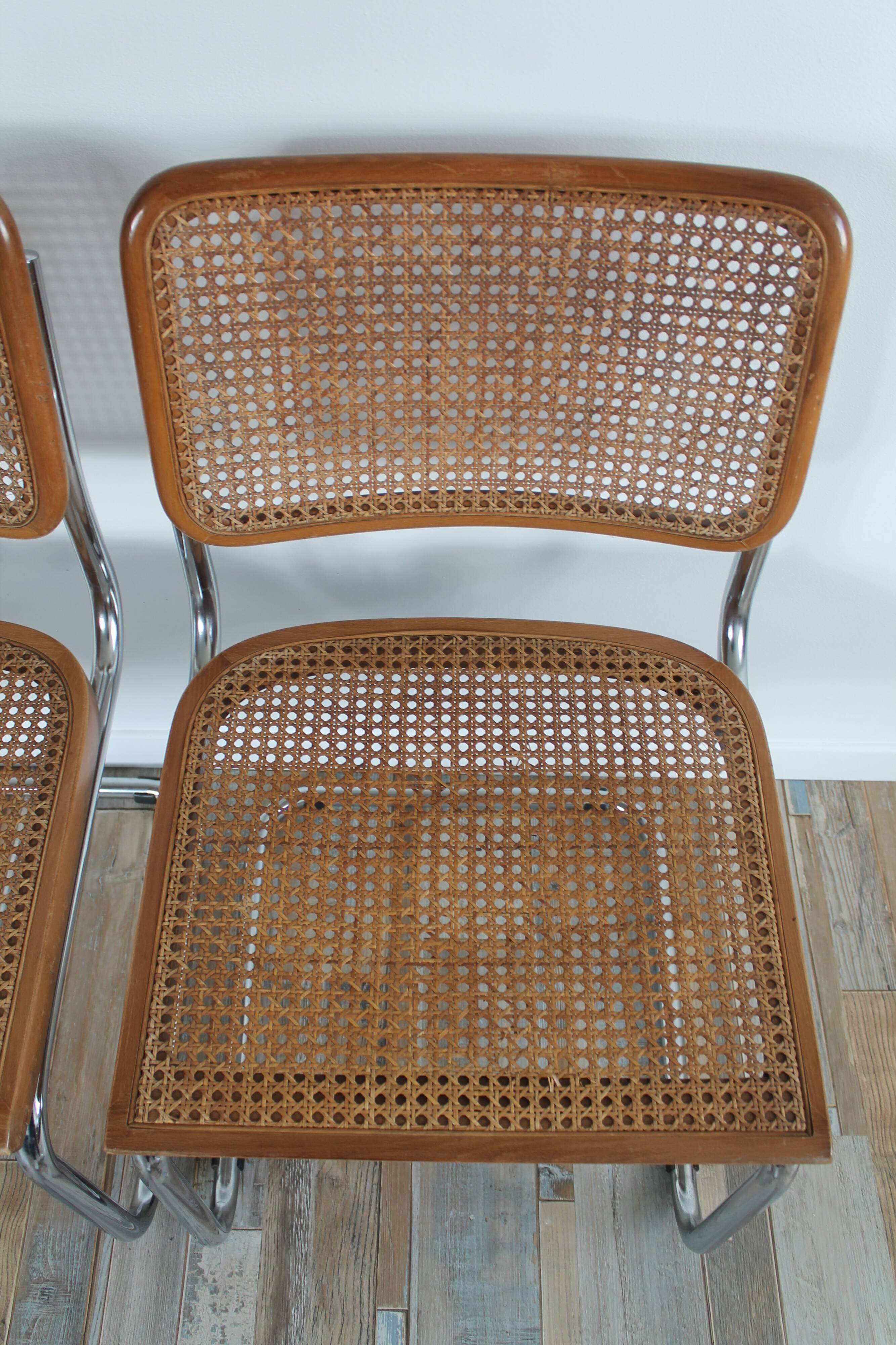 Lot 2 chairs Marcel Breuer Cesca B32