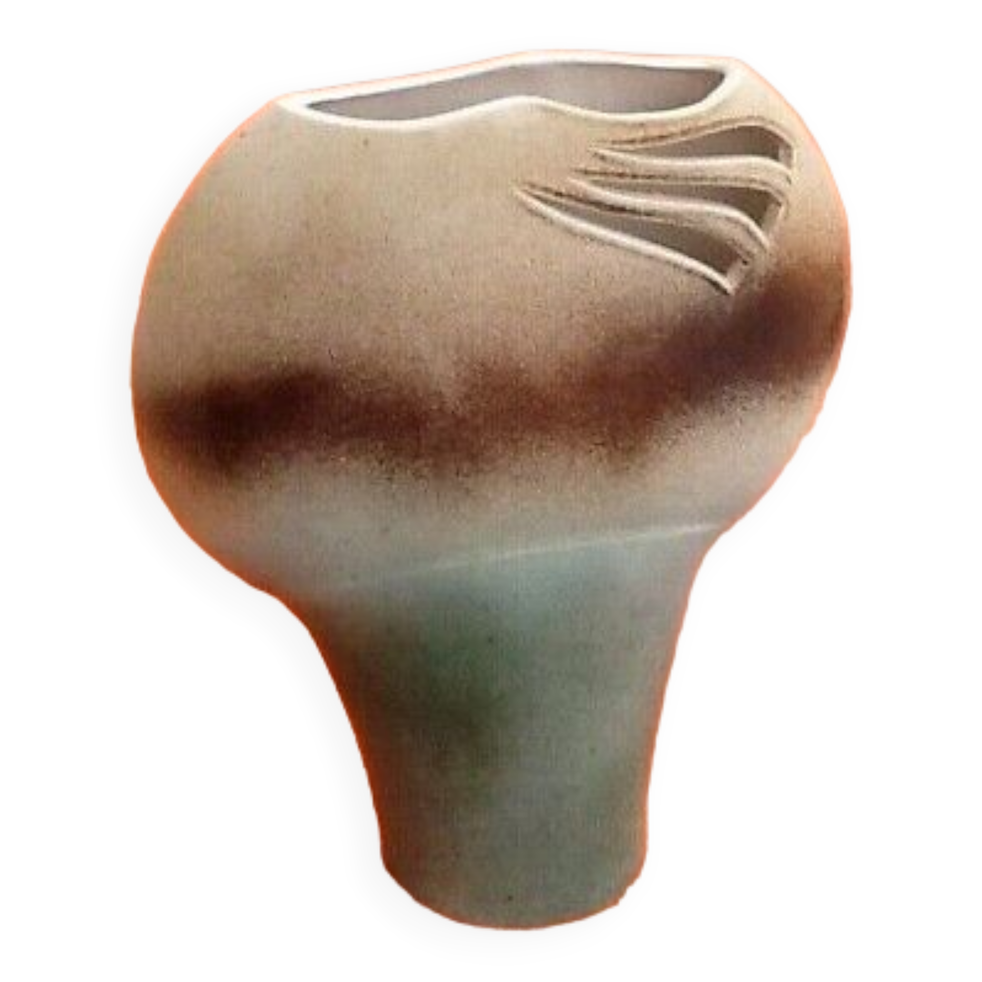 Vase modernist lens glazed ceramic