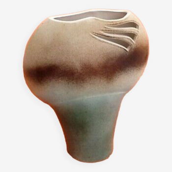 Vase modernist lens glazed ceramic