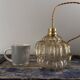 Vintage amber glass pendant light
