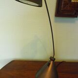 Table lamp, tiltable and adjustable, grey metal