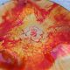 Contemporary decorative glass plate signed Cesart Italy 1980 glazed