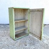 Antique farmhouse cabinet with mirror