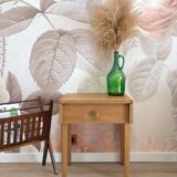 Vintage solid oak bedside table