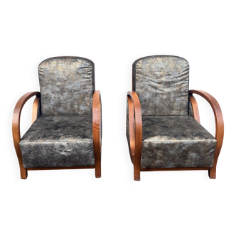 pair of Art Deco armchairs