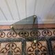 Tripod table in smoked glass – triangular top – 1950s–1960s