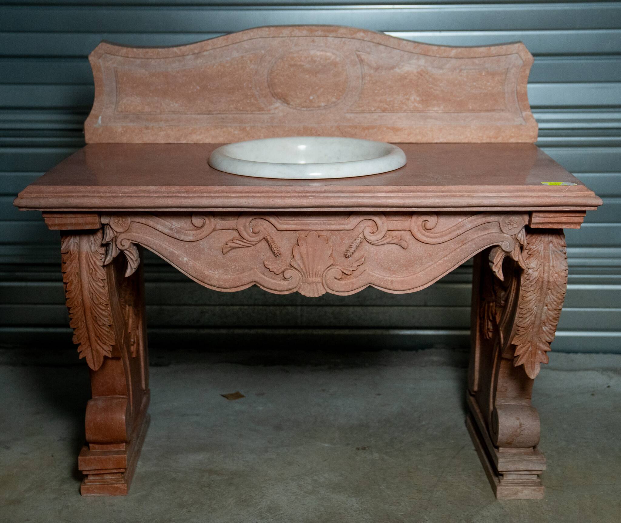 Louis XV style marble vanity unit