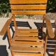 Paire de fauteuils pliants vintage en bois