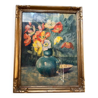 Anemones in watercolor