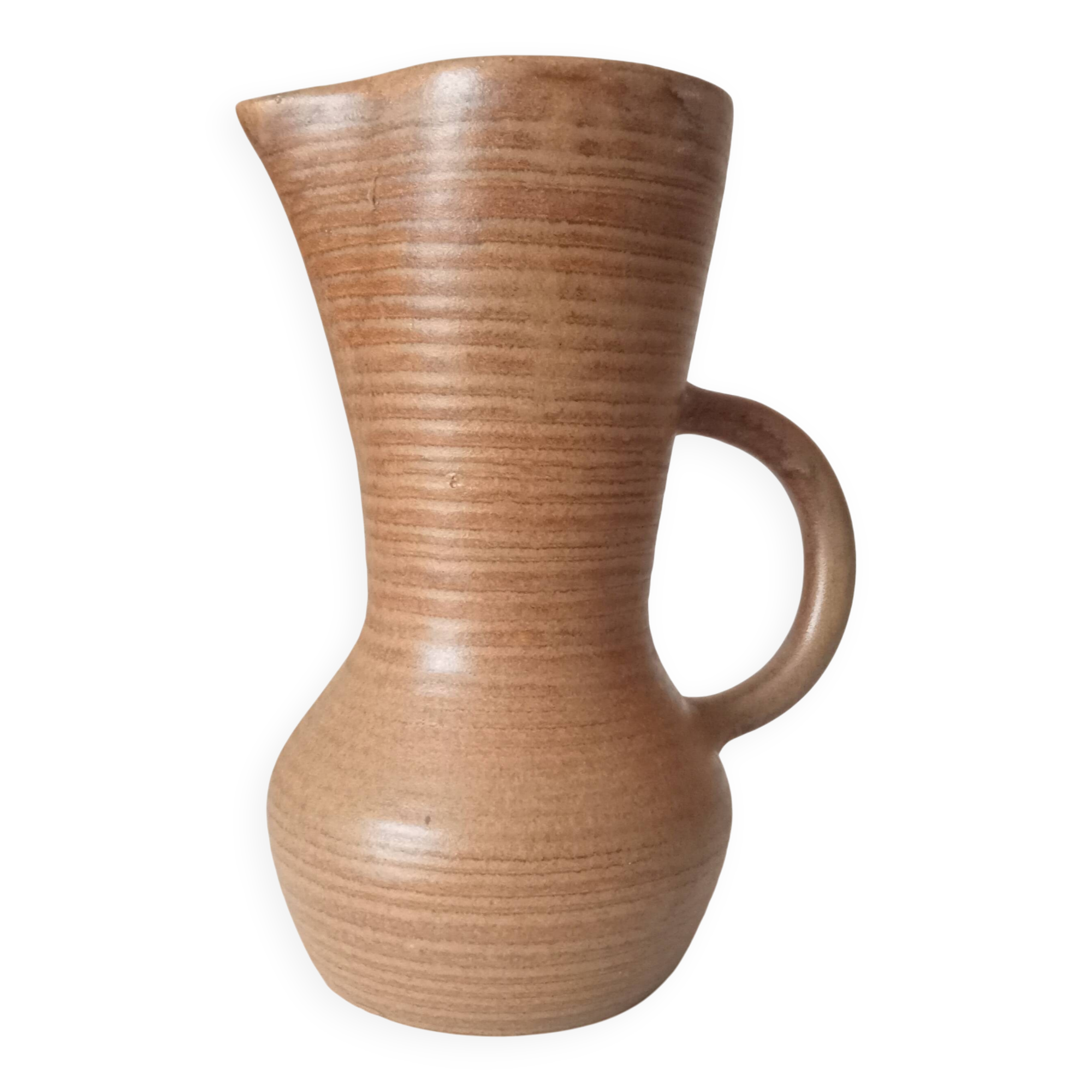 Vintage stoneware jug Digoin free form