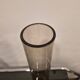 Vintage cylindrical vase in smoked glass