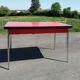 Dining table with red formica extensions