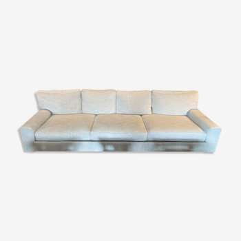 Canapé en tissu gris clair 5 places