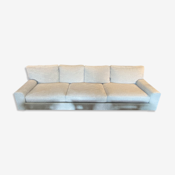 Sofa in light gray fabric - 5 seats