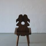 Alpine carved pine dining table set | 1950s