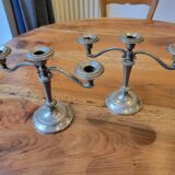 Pair of 3-branch candlesticks