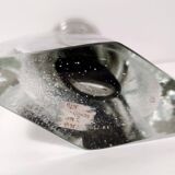 Transparent and Grey Sommerso Murano Glass Vase by Hora P