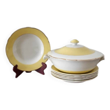 Set of Lunéville soup plates and tureen