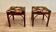 Banc ou duo de tabourets rotin 1950.