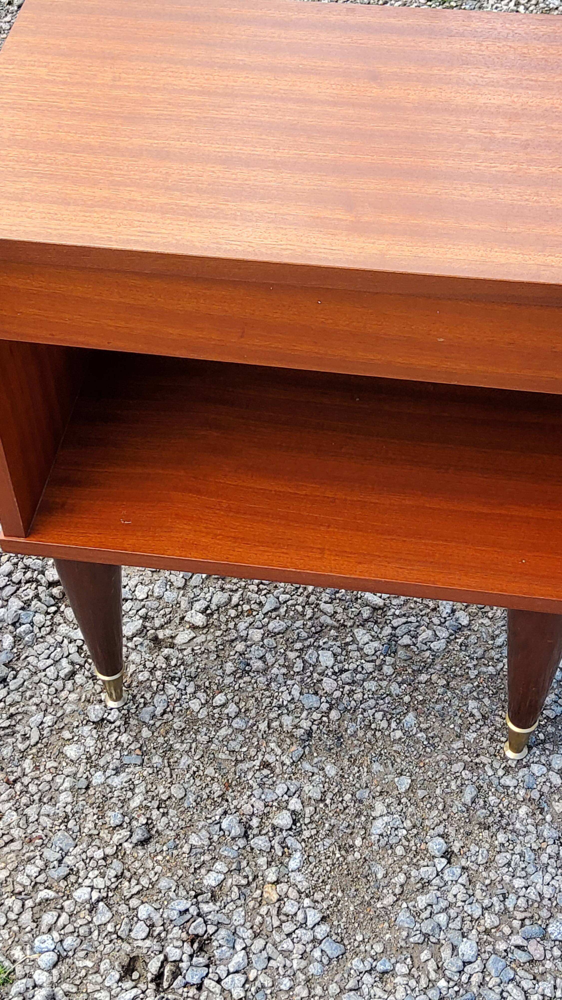 Pair of vintage bedside tables from the 60s in Scandinavian style