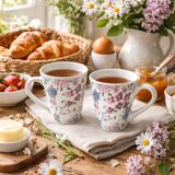 Pair of floral mugs – Country house spirit – New