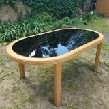 Rattan dining table 1980