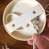 Vintage spotlight, off-white, ABS plastic, 70s