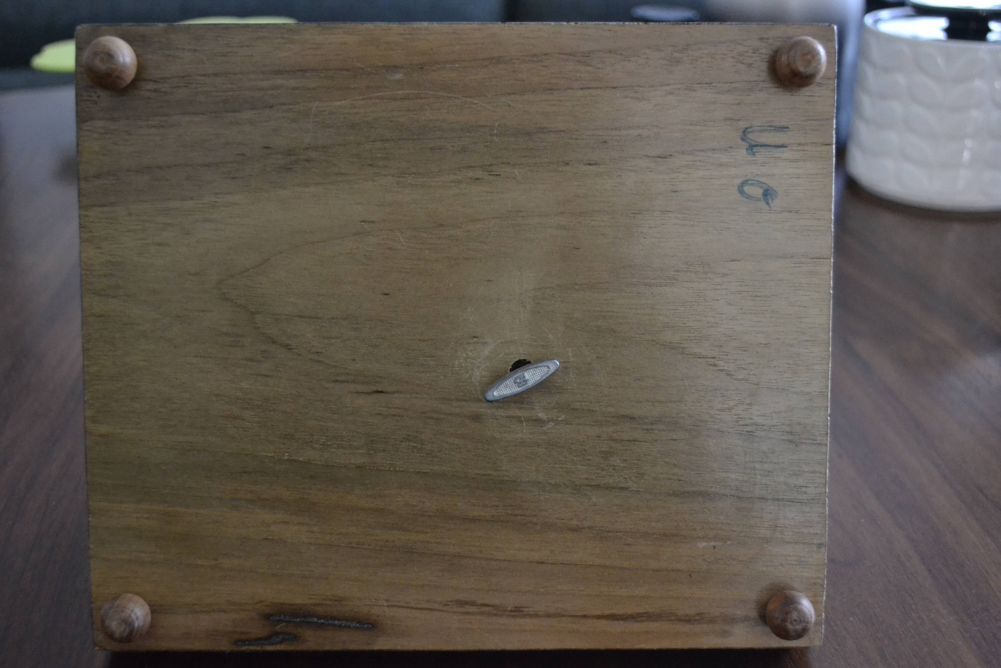 Cigarette box, musical in marquetry