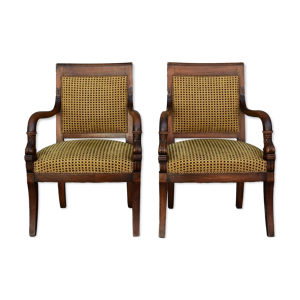 Paire de fauteuils en - restauration