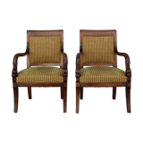 Pair of chairs in Walnut style catering
